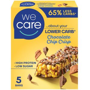 3x WeCare Lower Carb Reep Chocolate Chip Crisp 5 stuks