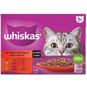 Whiskas Classic Selectie Adult in Saus Multipack 12 x 85 gr