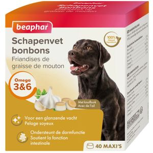 6x Beaphar Schapenvet Hond Knoflook Bonbons 245 gr