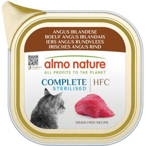 34x Almo Nature HFC Alu Kattenvoer Nat Blikje Angus Rund 85 gr