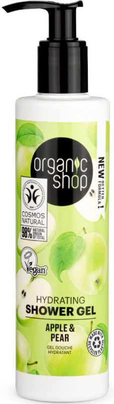 1+1 gratis: Organic Shop Douchegel Apple and Pear 280 ml