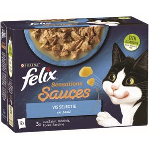 4x Felix Sensations Sauces Vis Selectie in Saus 12 x 85 gr