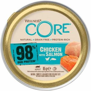 Wellness Core Kattenvoer 98% Recipe Kip - Zalm 85 gr