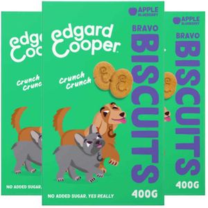 3x Edgard & Cooper Adult Biscuit Appel & Blueberry 400 gr