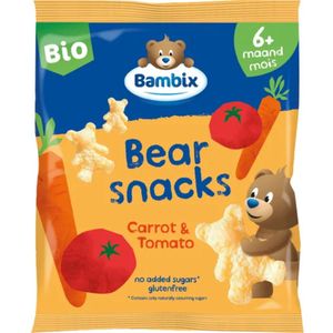 Bambix Bearsnacks Wortel Tomaat 6+m 30 gr