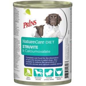 6x Prins NatureCare Diet Struvite & Calciumoxalate Hondenvoer Natvoer 400 gr