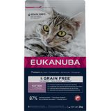 4x Eukanuba Kat Kitten Graanvrij Zalm 2 kg