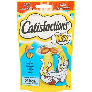 Catisfactions Kattensnoepjes Zalm - Kaas 60 gr
