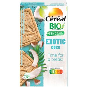 18x Céréal Healthier Bio Koekjes Exotic Coco 33 gr