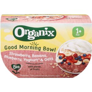 Organix Good Morning Bowl Aardbei, Banaan, Blauwe Bes 12+m 120 gr