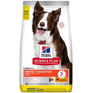 Hill's Science Plan Hondenvoer Perfect Digestion Medium Adult 1+ Kip en Bruine Rijst 2,5 kg