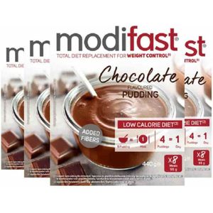 4x Modifast Intensive Pudding Chocolade 8 x 55 gr