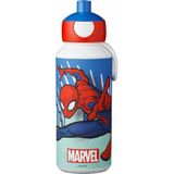 Mepal pop-up drinkfles Campus - 400 ml – Sluit goed af – Drinkbeker voor kinderen – Spiderman