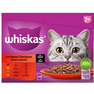 Whiskas Multipack Senior Classic Selectie in Saus 12 x 85 gr