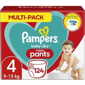 2x Pampers Baby Dry Luierbroekjes Maat 4 (9-15 kg) 62 stuks
