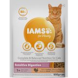 4x Iams Cat adult Sensitive Digestion Turkey 800 gr