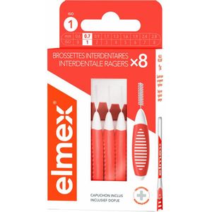6x Elmex Interdentale Ragers 0,7 mm Oranje ISO Maat 1 8 stuks