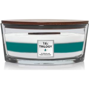 1+1 gratis: WoodWick Geurkaars Ellipse Trilogy Icy Woodland 454 gr