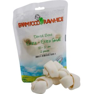 6x Farmfood Rawhide Dental Bone XXS 10-12 cm 2 stuks