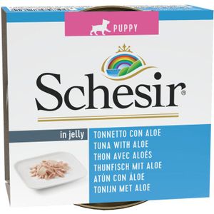 Schesir Hondenvoer Puppy Tonijn Aloe in Gelei 150 gr