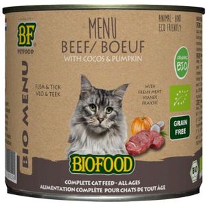 BF Petfood Biofood Kat Organic Rund Menu 200 gr
