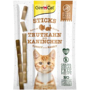 24x GimCat Sticks Kalkoen - Konijn 4 stuks
