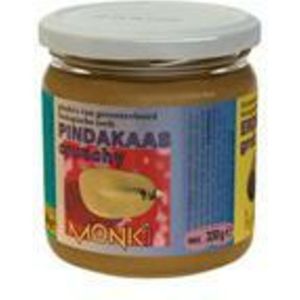 6x Monki Pindakaas Crunchy Bio 330 gr