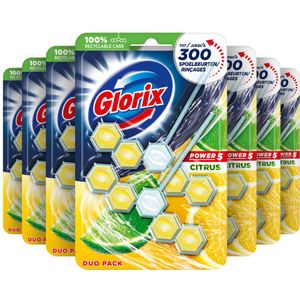 7x Glorix Toiletblok Citrus 2 stuks