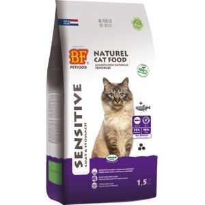 4x BF Petfood Kattenvoer Sensitive Graanvrij 1,5 kg