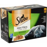 4x Sheba Mini Filets in Saus Selectie van de Chef 12 x 85 gr