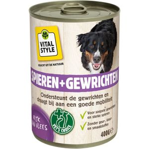 VITALstyle Hondenvoer Blik Spier & Gewrichten 400 gr