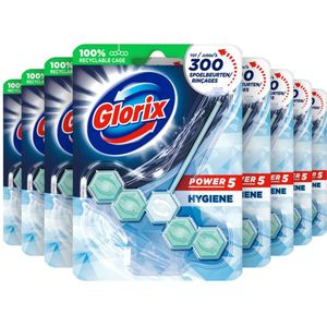 9x Glorix Toiletblok Power 5 Hygiëne