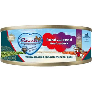 24x Renske Blik Vers Gestoomd Complete Menu Rund - Eend 95 gr