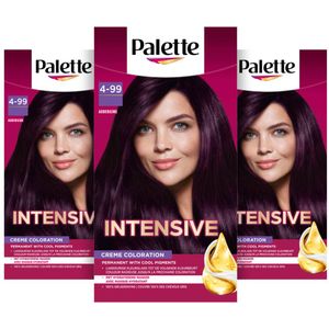 3x Palette Palette Intensive Creme Haarkleuring 4-99 Aubergine
