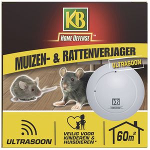 KB Home Defense Muizen- en Rattenverjager 60 m2 Ultrasoon