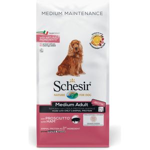 Schesir Hond Dry Maintenance Medium Ham 12 kg