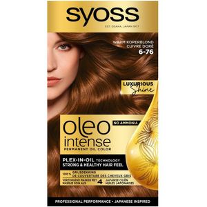 1+1 gratis: Syoss Oleo Intense Haarverf 6-76 Warm Koperblond