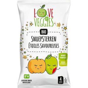 4x Love My Veggies Multipack Snoepsterren Mango Pompoen 4x15 gr