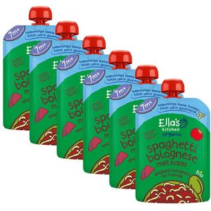 6x Ella's Kitchen Spaghetti Bolognese Kaas 7+ m 130 gr