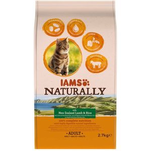 Iams Naturally Kat Adult New Sealand Lam & Rijst 2,7 kg