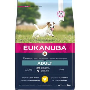 3x Eukanuba Dog Active Adult Small 3 kg