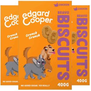 3x Edgard & Cooper Adult Biscuit Kip 400 gr