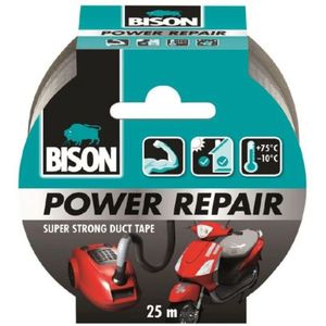 6x Bison Tape Power Repair Grijs 25 meter