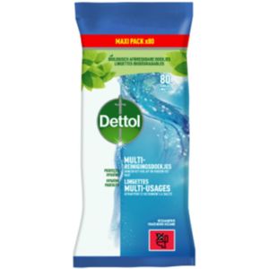 4x Dettol Reinigingsdoekjes Power & Fresh Ocean 80 stuks