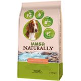 2x Iams Naturally Dog Adult Atlantische Zalm & Rijst 2,7 kg