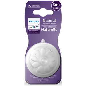 Philips Avent Natural Flesspeen 3M+ - T4 2 stuks