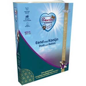 10x Renske Vers Gestoomd Complete Menu Eend - Konijn 395 gr