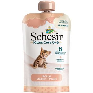 Schesir Kattenvoer Kitten 0-6 Kip in Cream 150 gr