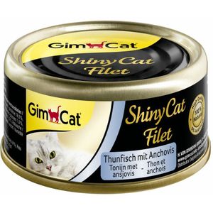 24x GimCat ShinyCat Filet Tonijn - Ansjovis 70 gr