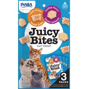 6x Inaba Kattensnack Juicy Bites Krab - Sint Jacobsschelp 34 gr
